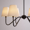 modern black fabric shade chandelier