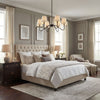 modern black fabric shade chandelier