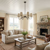 modern black fabric shade chandelier