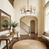 modern black fabric shade chandelier