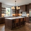 modern black fabric shade chandelier