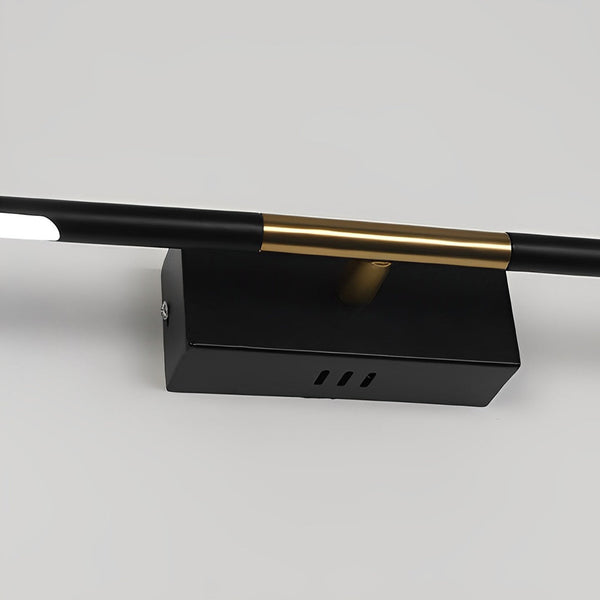 modern black gold acrylic linear led vanity light