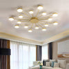modern black gold cluster acrylic flush mount ceiling light