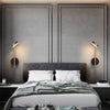 modern black gold metal geometric led wall sconce