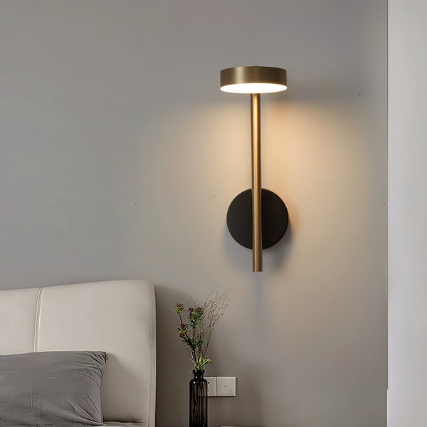 modern black gold metal geometric led wall sconce