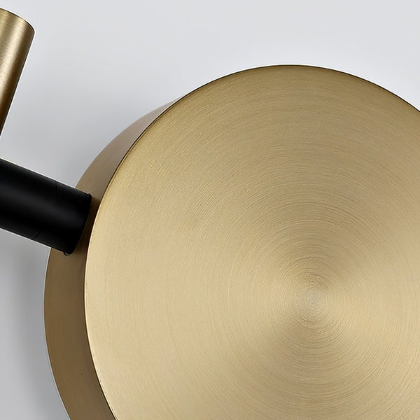 modern black gold metal geometric led wall sconce
