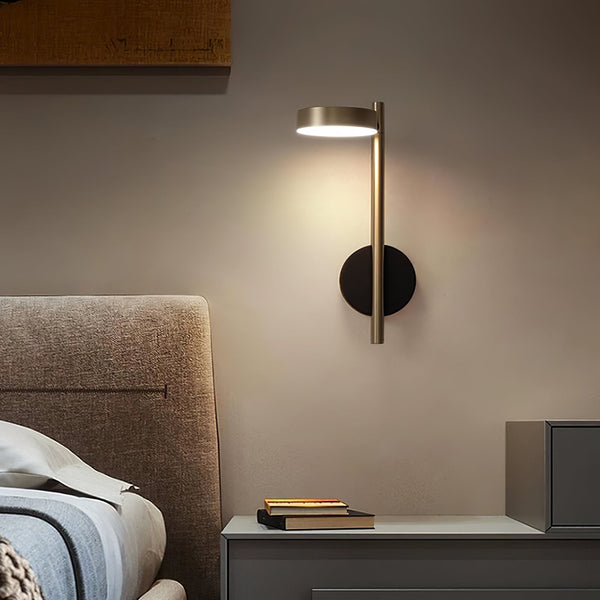 modern black gold metal geometric led wall sconce