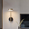 modern black gold metal geometric led wall sconce