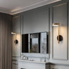 modern black gold metal geometric led wall sconce