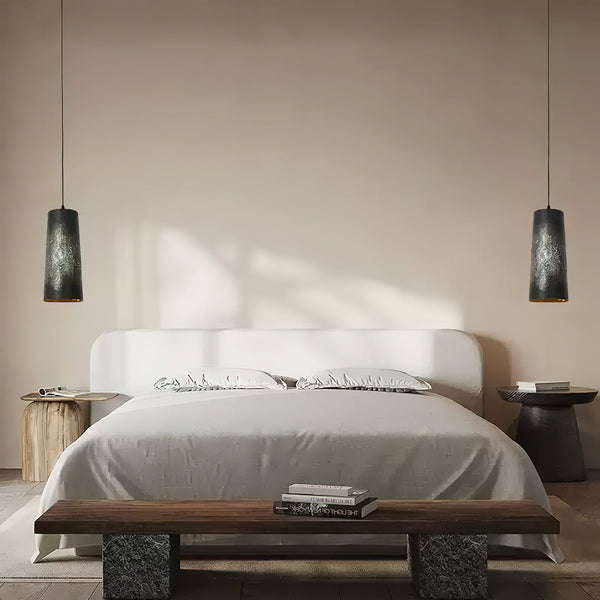 modern black gradient iron cone pendant light