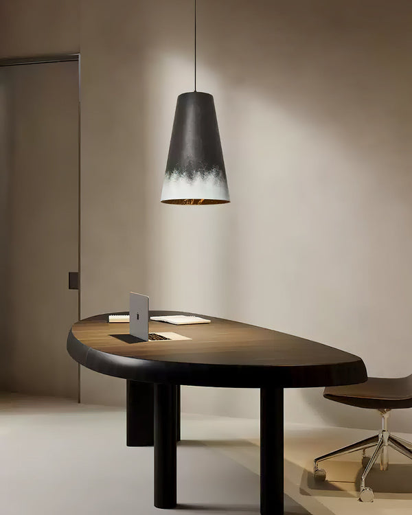 modern black gradient iron cone pendant light
