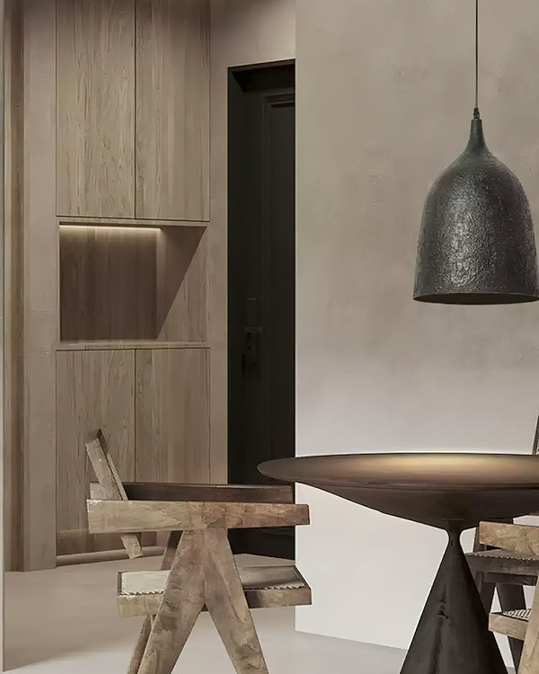 modern black gradient iron cone pendant light