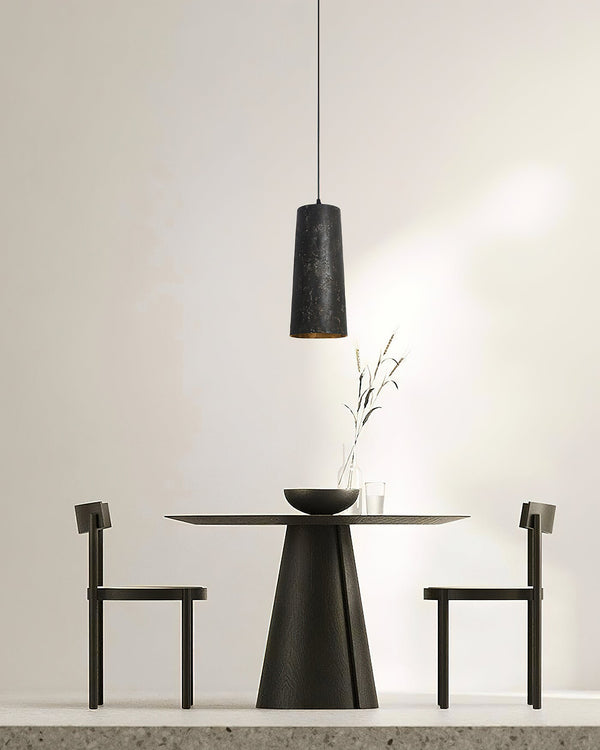 modern black gradient iron cone pendant light