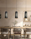 modern black gradient iron cone pendant light