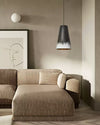 modern black gradient iron cone pendant light