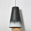 modern black gradient iron cone pendant light