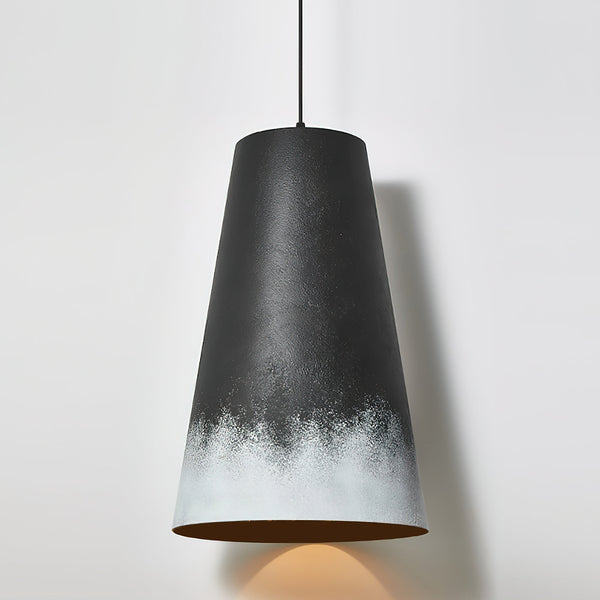 modern black gradient iron cone pendant light