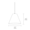 modern black gradient iron cone pendant light