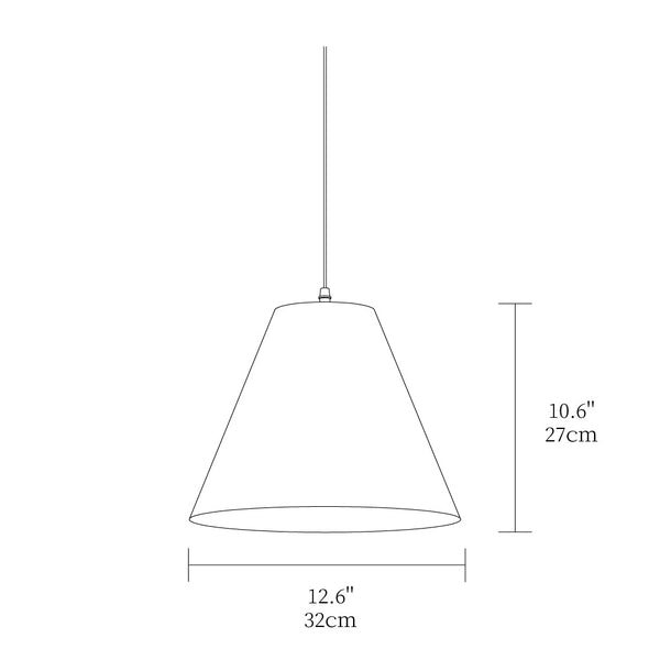 modern black gradient iron cone pendant light