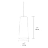 modern black gradient iron cone pendant light