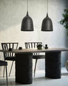 modern black gradient iron cone pendant light