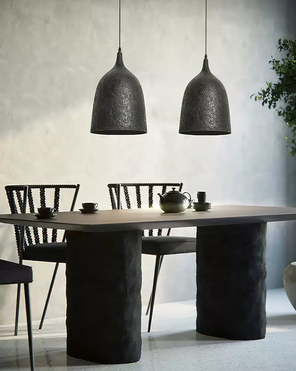 modern black gradient iron cone pendant light