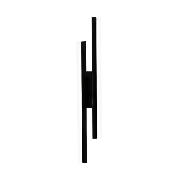 modern black iron acrylic linear led wall sconce 2