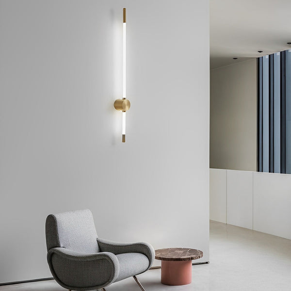 modern black iron acrylic linear led wall sconce 3