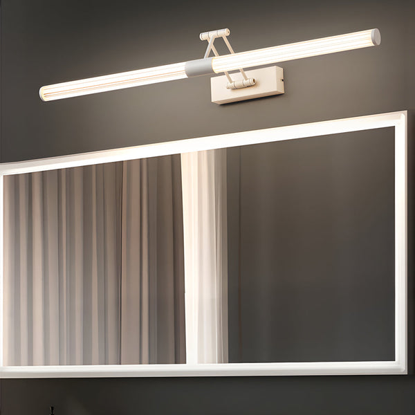 modern black iron acrylic swing arm led vanity light