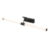 modern black iron acrylic swing arm led vanity light