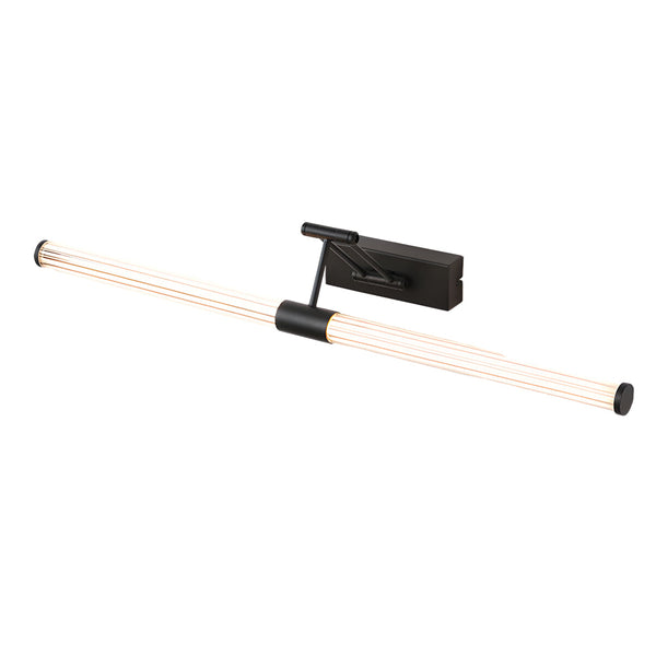 modern black iron acrylic swing arm led vanity light