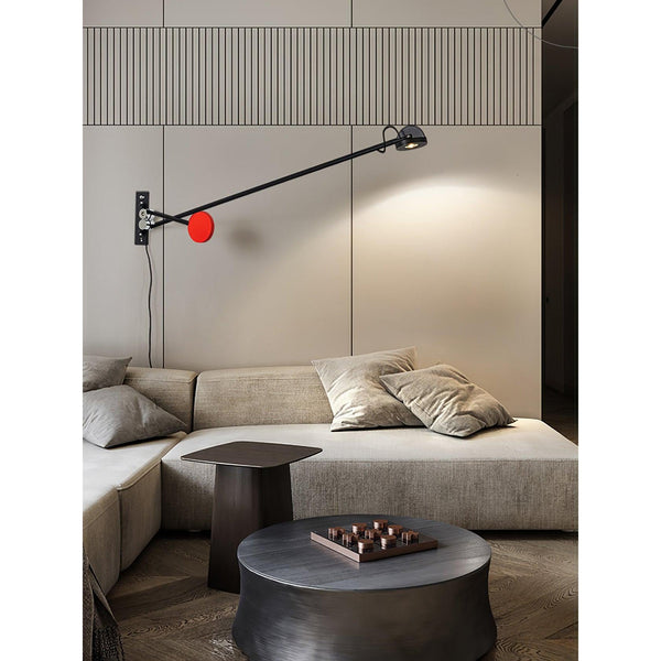 modern black iron aluminum linear wall lamp