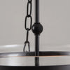 modern black iron glass cloche pendant light