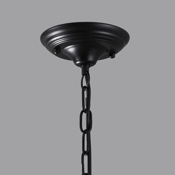 modern black iron glass cloche pendant light