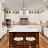 modern black iron glass cloche pendant light