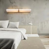 modern black iron glass slim led wall lamp