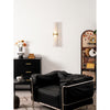 modern black iron glass slim led wall lamp