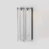 modern black iron glass slim led wall lamp