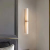 modern black iron glass slim led wall lamp