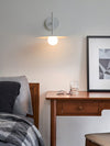 modern black iron glass wall lamp