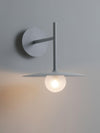 modern black iron glass wall lamp