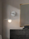 modern black iron glass wall lamp