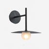 modern black iron glass wall lamp