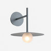 modern black iron glass wall lamp