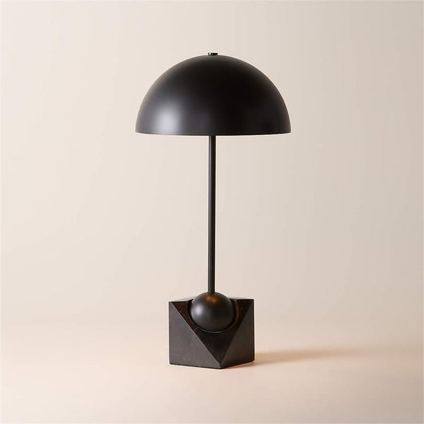modern black marble table lamp