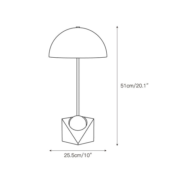 modern black marble table lamp
