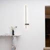 modern black metal acrylic linear rechargeable wall sconce