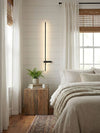 modern black metal acrylic linear rechargeable wall sconce