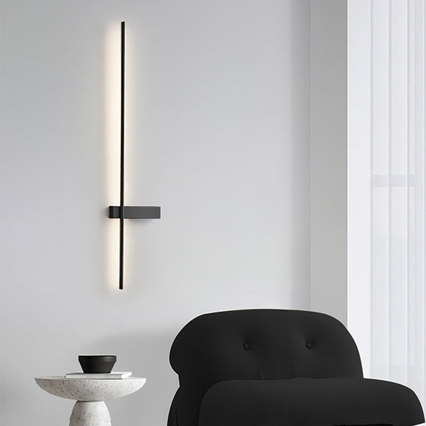 modern black metal acrylic linear rechargeable wall sconce