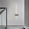 modern black metal acrylic linear rechargeable wall sconce
